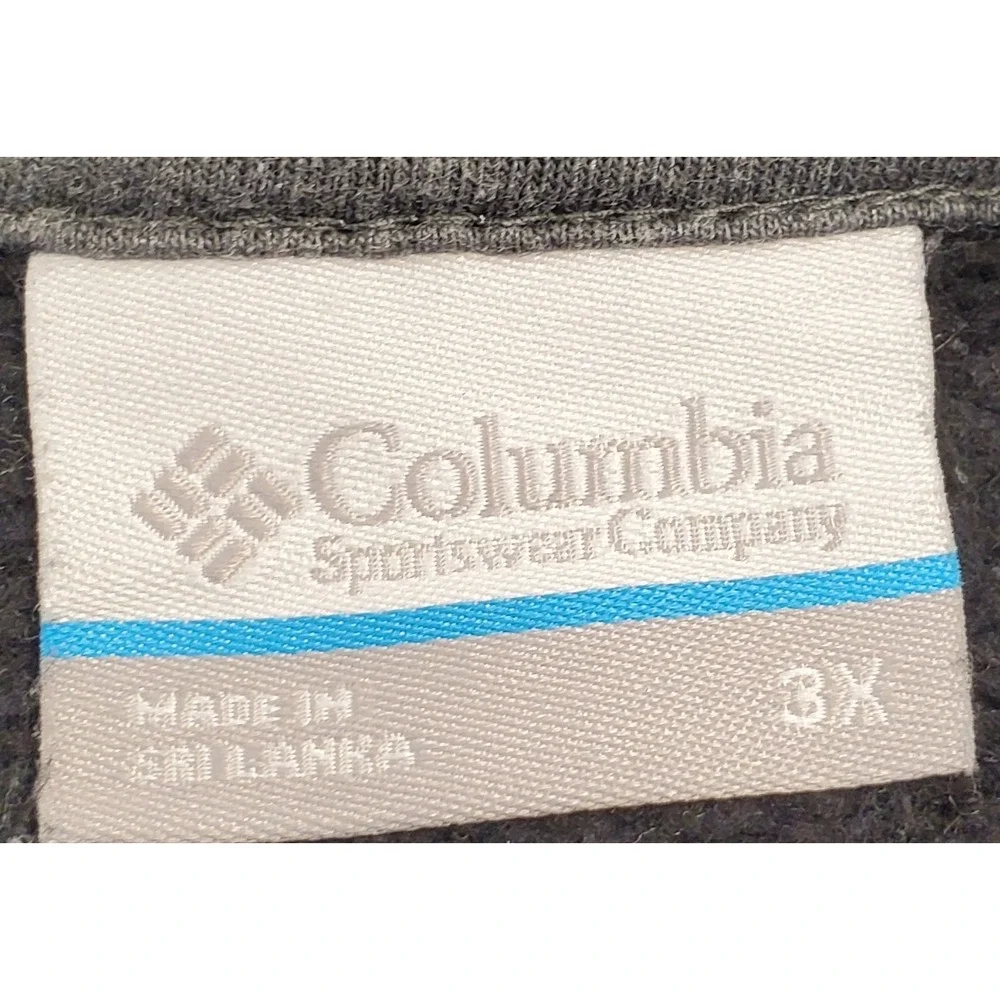 Columbia Mens Gray Heather Quarter Zip Pullover Sweater Mock‎ Neck 3X AS1534